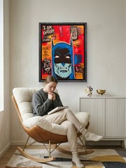 Faris Art-I Am Gotham -11×14 Neo Expressionism Original Artwork on Canvas