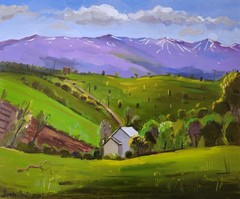 Original oil painting on canvas ,“Early spring morning“, 50cmx60cm, Signed