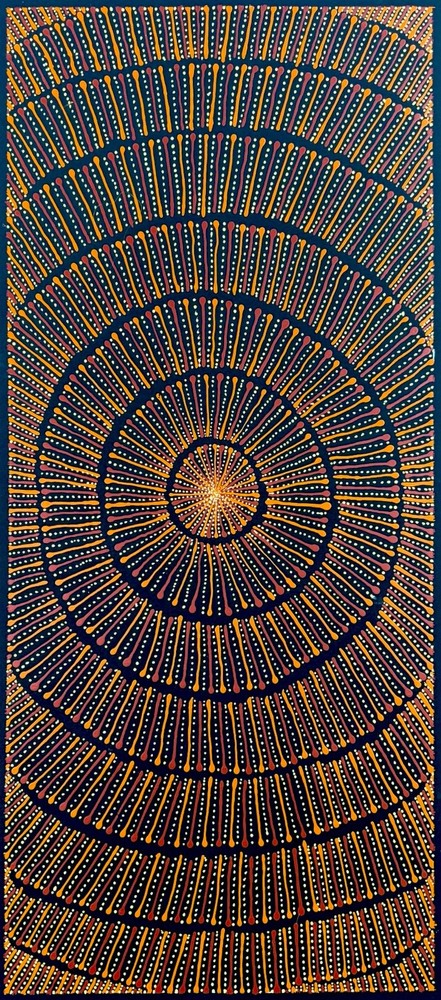 Mary Rumble Pitjara.Highly Collectable Aboriginal Art. Incl COA and photo’s