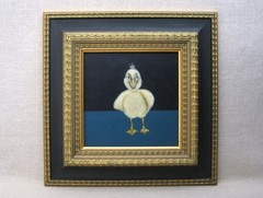 Duckling Portrait Painting, Birds Water Fowl Wildlife Nature Painting