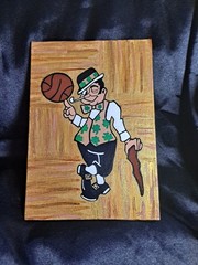 Celtics Lucky Fan Art Canvas Panel Handpainted By ThePistol508