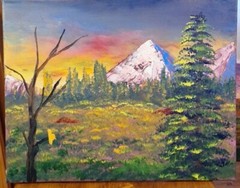 Yellow Hat, Acrylic Painting – 16×20 Hand Painted Artwork on Canvas