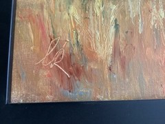 Original Signed Oil Painting Landscape 21.5 x 17.5” by WI artist Louise Kubista