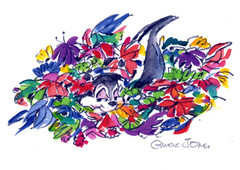 CHUCK JONES Pepe Bouquet Pepe Le Pew Warner Bros Paper Giclee Lt Ed of 750 LRG