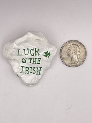 Celtic Four Leaf Clover, Luck O‘ the Irish, St. Patrick’s Day, Painted Rock
