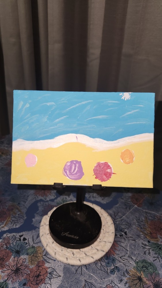 AEOC Acrylic MINATURE PAINTING 2.5 in x 3.5 in on canvas