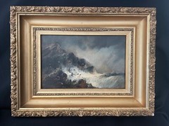 Attributed to John Constable RA (1776–1837) Oil on Panel Stormy Seascape Paint