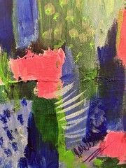 Original Abstract Expressionism 11×14 Bright Signed Unique Fine Art Monet Ins