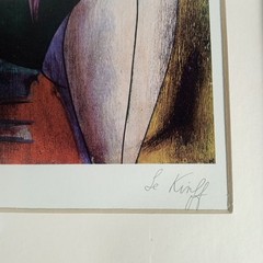 2 Linda Le Kinff Serigraph „Note d’Or“ & „Debbie“ Matted Framed Signed 15″x12″