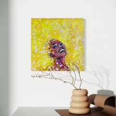 ORIGINAL Acrylic Painting Woman Abstract Vivid Portrait Modern HAND PAINTED