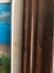 Original Oil-Pastels Painting „A SUMMER DAY?“Signed by ROSE PODOS,Double Framed