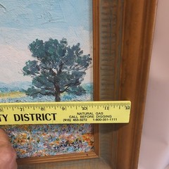 Vintage Painting On Board Flower Meadow Signed And Dated
