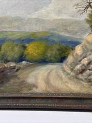 Antique American Landscape Painting Small Gem Impressionist Listed Oil 1910’s