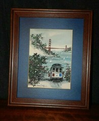 Golden Gate Bridge, San Francisco Bay Original Painting, By Frank Dong, 1993
