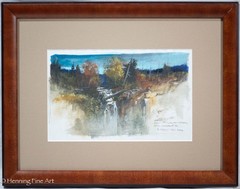 Darryl Glenn Steele Painting of Waterfall South Cumberland Plateau Monteagle, TN