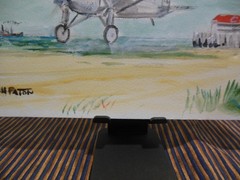 Bill Paxton Signed Original Watercolor Spirit of St.Louis at orchard Maine 1927