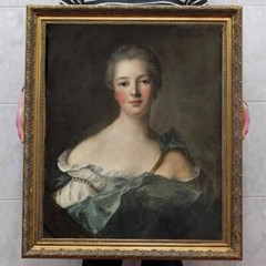 Handmade Old Master-Art Antique Oil Painting Portrait lady girl on canvas