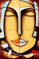 Juan Cotrino (US,Colombia,b 1968) acrylic painting 151654