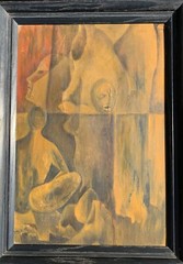 Dalia M (Mexicain , 20th Century) Fantastic Rare Surrealism Oil Painting
