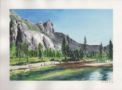 Yosemite Valley. Original Watercolor. 9″ x 12″