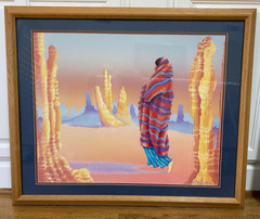 Southwest Art Charles Collins „Desert Sonata“ Signed Numbered Print 27″X33″ COA