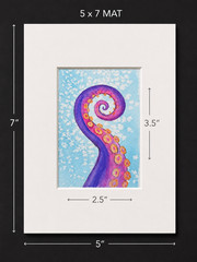 ACEO watercolor original-“Tantalizing Tentacle” Signed, One of a kind