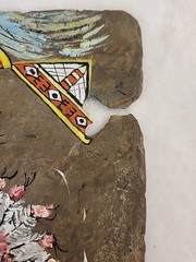Vintage Carole Sandrock Oil on Slate Rattle Dancer Sioux Tribe 12″ x 10″