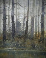 The Mysterious Stranger – Original Framed Watercolor Painting