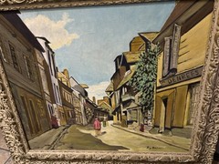 Framed Painting – European street scene Elizabeth Baroni Artist ￼