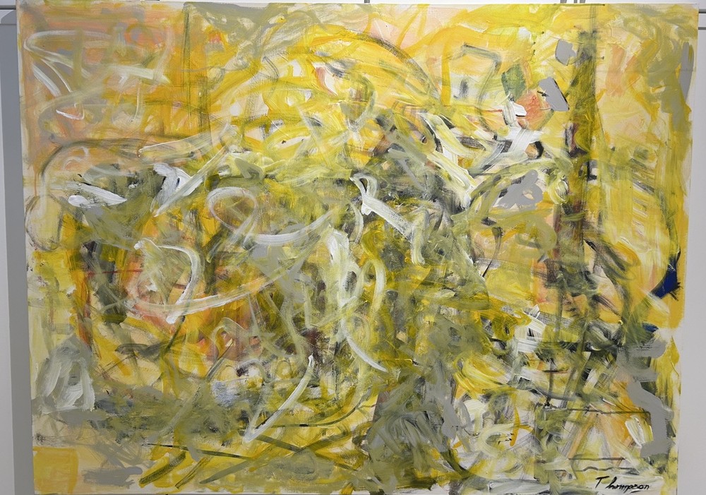 Acrylic On Canvas Abstract Expressionism abstract Violin By Robert Thompson