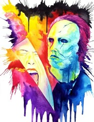 One watercolor Painting print, anime, comic, etc 11×15″ (Print Bundle Options)