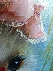 Duckling Original Oil Painting 4×6 Framed Signed Cute Baby Duck Pink Bow Art