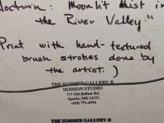 Jill (M.) Dodson „Moonlit Mist In The River Valley“ Unique Hand Textured Print