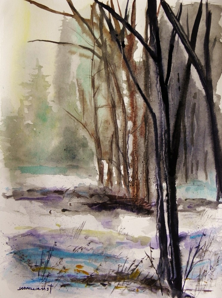 ORIGINAL Landscape WATERCOLOR Painting JMW art John Williams Impressionism
