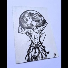 ACEO Original Men Modern Mini Acrylic Body Shape Art Card 100%Hand Made OOAK