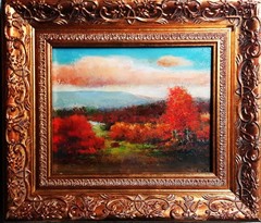 LISTED ARTIST PERANTONI PAINTING HUDSON RIVER SCHOOL PASTURE