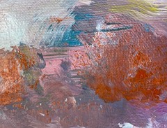 Abstract Waltz, 9×12”, Acrylic/Canvas, Handmade,Signed, COA