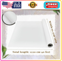 Double Primed Cotton Canvas White Canvas Roll for Oil and Acrylic Paint (40 Feet