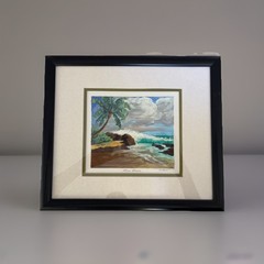 original paintings direct from artist. Hawaiian Scene. Matted And Framed. WLouie