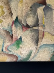 MID CENTURY PAINTING CUBIST CUBISM ABSTRACT EXPRESSIONISM EXHIBITED SURF MCGHEE