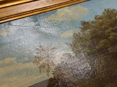 Ant “Summer View of a Thatched Roof” Study After Carlo Dalgas Painting Framed