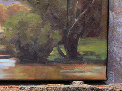 Jeff Love Original Oil Painting Art Peaceful Pastoral Tonal River Tree Landscape