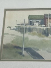 RITCHIE ALLEN BENSON PAINTING NATUTICAL COASTAL LISTED FAMOUS WATER FRONT 1970