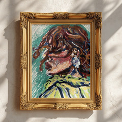 Original Oil Pastel Painting | 5×7 inches | Artist V. A. Sanchez