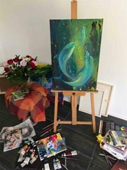 Joy of Life original by Olga Lipats dolphins