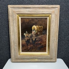 Hal Empie “Wish I’d Stayed Home” 1990 Signed Oil Painting w/ Provenance Ephemera