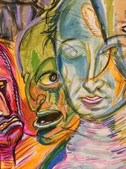 Expressionist Painting Portrait Modernist Jewish Collection Rothberg Vintage