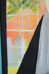 Vintage 1994 Signed Esther Original Pop Art Deco Style Couple Oil Painting 12X16
