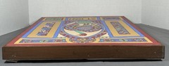 Vintage St. John Religious Hand Painting On Canvas Celtic Eagle Bird 17×19″