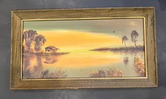 1976 ? Charles R. Handford Louisiana Bayou Oil Painting Framed Windsor Newton NY